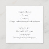 Mit Monogramm Stirrup Irons Dark Red Equestrian Quadratische Visitenkarte (Rückseite)