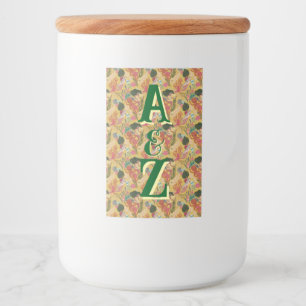Mit Monogramm Storage Jar - Personalisierte Ästhet Lebensmitteletikett