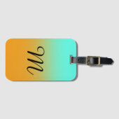 Mit Monogramm Strand Abstrakt Gepäckanhänger (Vorderseite (Horizontal))