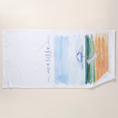 Mit Monogramm Strand Strandtuch (Vorderseite)