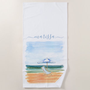 Mit Monogramm Strand Strandtuch