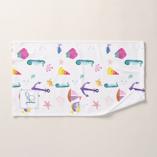 Mit Monogramm Strandbäder Kinder Badeanstalt Meer Badhandtuch Set (Handtuch)