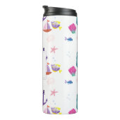 Mit Monogramm Strandbäder Kinder Badeanstalt Meer Thermosbecher (Nach rechts gedreht)