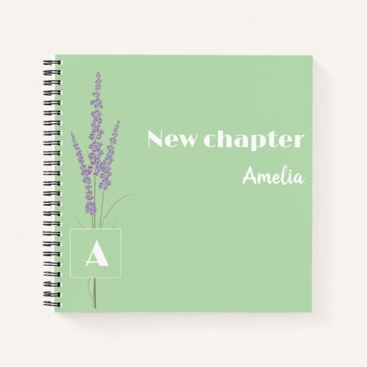 Mit Monogramm strapazierfähiger Ruhestandsname leu Notizblock (Vorderseite)