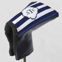 Mit Monogramm Streifen in Royal Blue und White