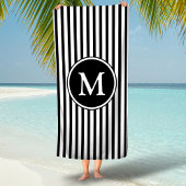 Mit Monogramm Streifen Strandtuch