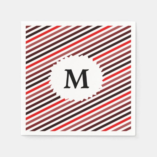 Mit Monogramm Strickpapier Napkins Serviette (Vorderseite)