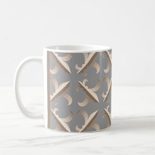 Mit Monogramm Strip-Lilie-Muster Kaffeetasse (Links)