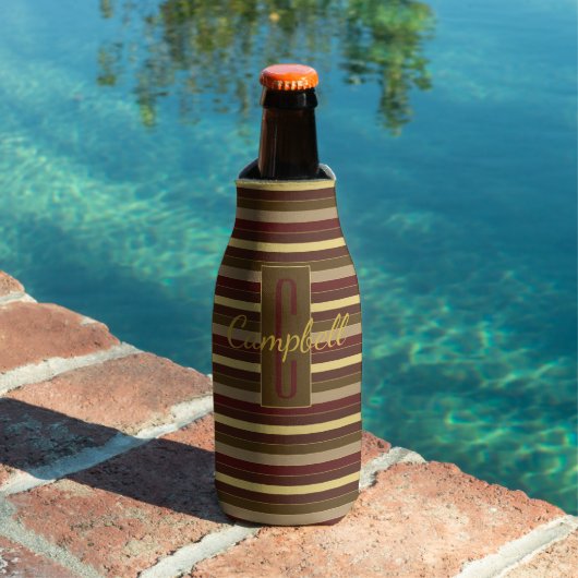 MIT MONOGRAMM STRIPED PATTERN ROTE GOLDFARBE FLASCHENKÜHLER (In Situ Pool)