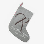 Mit Monogramm Strumpf Kleiner Weihnachtsstrumpf (Vorderansicht (hängend))