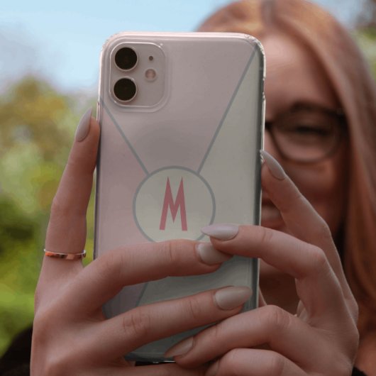 mit Monogramm Stylischer rosa Farbblock Case-Mate iPhone Hülle