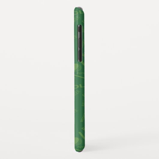 Mit Monogramm subtiles Golfer-Muster Case-Mate iPhone Hülle (Hinten/Links)