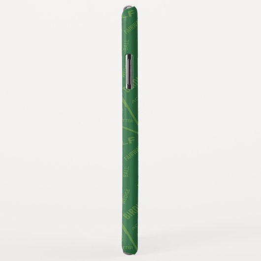 Mit Monogramm subtiles Golfer-Muster Case-Mate iPhone Hülle (Hinten/Rechts)