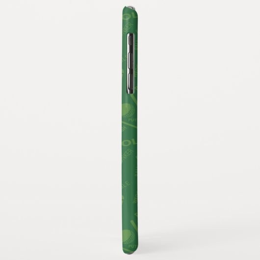 Mit Monogramm subtiles Golfer-Muster Case-Mate iPhone Hülle (Hinten/Links)
