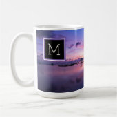Mit Monogramm Sunset Boat on Water Kaffeetasse (Links)