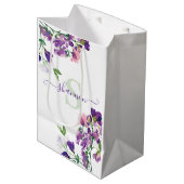 Mit Monogramm Süßpferd Mittlere Geschenktüte (Vorderseite Schrägansicht)