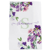 Mit Monogramm Süßpferd Mittlere Geschenktüte (Rückseite)