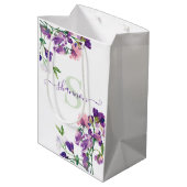 Mit Monogramm Süßpferd Mittlere Geschenktüte (Rückseite Schrägansicht)