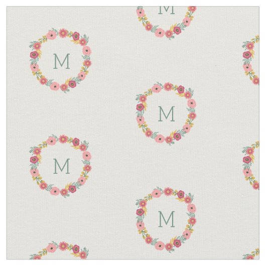 Mit Monogramm | Sweet Floral Stoff (Nahaufnahme)