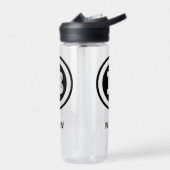 Mit Monogramm Symbol für das Schwarze Bitcoin-Logo Trinkflasche (Links)