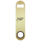 Mit Monogramm "T" goldenes glänzendes Flaschenöffn Speed Flaschenöffner (Rückseite)