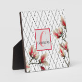 Mit Monogramm Tabletop Plaque mit Easel Fotoplatte (Vorderseite)