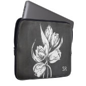 Mit Monogramm Tafeltulpen des Chic Laptopschutzhülle (Vorne Rechts)