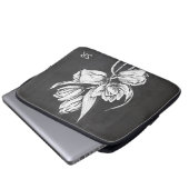 Mit Monogramm Tafeltulpen des Chic Laptopschutzhülle (Vorne Knopf)