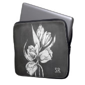Mit Monogramm Tafeltulpen des Chic Laptopschutzhülle (Vorderseite Links)
