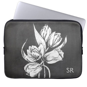 Mit Monogramm Tafeltulpen des Chic Laptopschutzhülle
