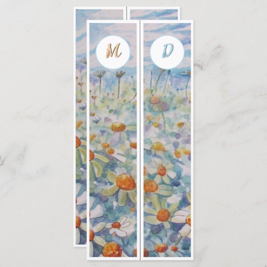 Mit Monogramm Tageszeitungen Zwei Lesezeichen (Vorne/Hinten)