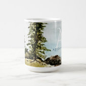 Mit Monogramm Tahoe Seen Wasserfarbenwelt Landscha Kaffeetasse (Mittel)