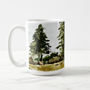 Mit Monogramm Tahoe Seen Wasserfarbenwelt Landscha Kaffeetasse