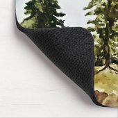 Mit Monogramm Tahoe Seen Wasserfarbenwelt Landscha Mousepad (Ecke)