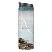 Mit Monogramm Tahoe Seen Wasserfarbenwelt Landscha Thermosbecher (Nach rechts gedreht)