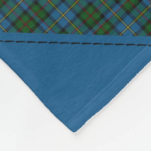 Mit Monogramm Tartan Kariert Fleece Blankon (Ecke)