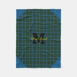 Mit Monogramm Tartan Kariert Fleece Blankon