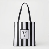 Mit Monogramm Tasche aus Schwarz und Weiß (Vorderseite)