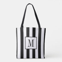 Mit Monogramm Tasche aus Schwarz und Weiß