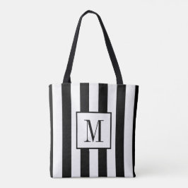 Mit Monogramm Tasche aus Schwarz und Weiß