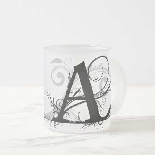 Mit Monogramm Tasse "A" - (VorderseiteRechts)