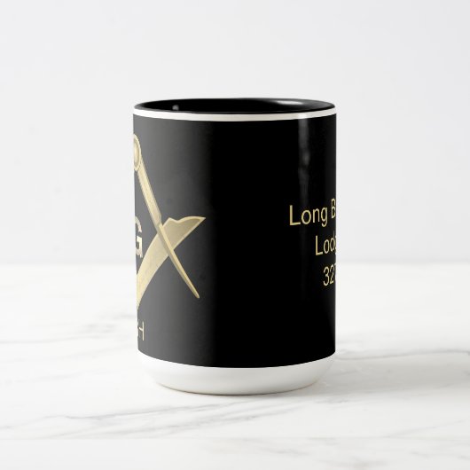 Mit Monogramm Tasse auf dem Platz und im Kompass (Mittel)