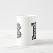 Mit Monogramm Tasse: Buchstabe "B " Porzellantasse (Vorderseite)