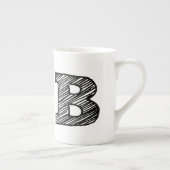 Mit Monogramm Tasse: Buchstabe "B " Porzellantasse (Rechts)