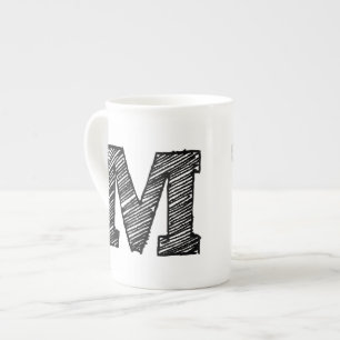Mit Monogramm Tasse: Buchstabe "M" Porzellantasse
