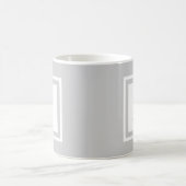 Mit Monogramm Tasse - Grau u. Weiß (Mittel)