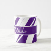 Mit Monogramm Tasse Lila Weißes Geschenk Kaffee Cu (VorderseiteRechts)