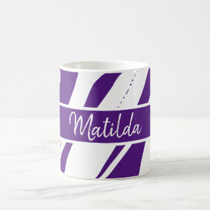 Mit Monogramm Tasse Lila Weißes Geschenk Kaffee Cu