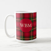 Mit Monogramm Tasse mit Kariertem Rot- und Schwarz
