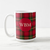 Mit Monogramm Tasse mit Kariertem Rot- und Schwarz (Links)